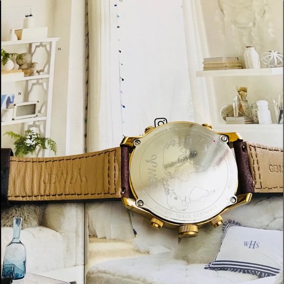 JBW G4 #J6248LE Men’s Gold Watch With Brown Strap - Picture 6 of 17